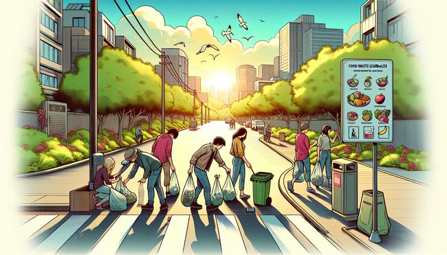 음식물 배출 규칙 위반 문자, 무엇을 의미하나요?