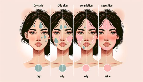 피부 타입별 눈가 컨디션을 비교하는 일러스트